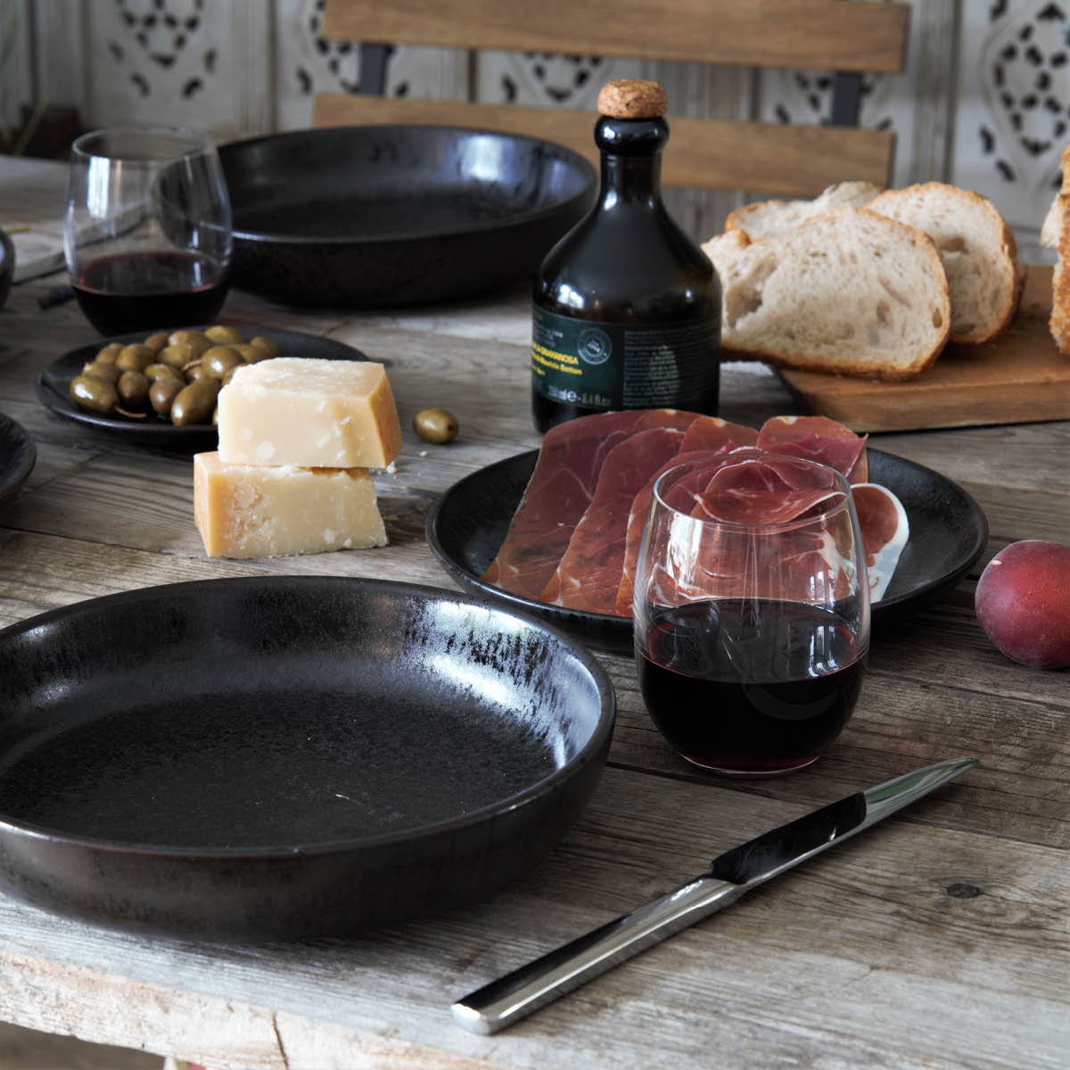 M&ouml;rke Tallrik Djup 22 cm Svart