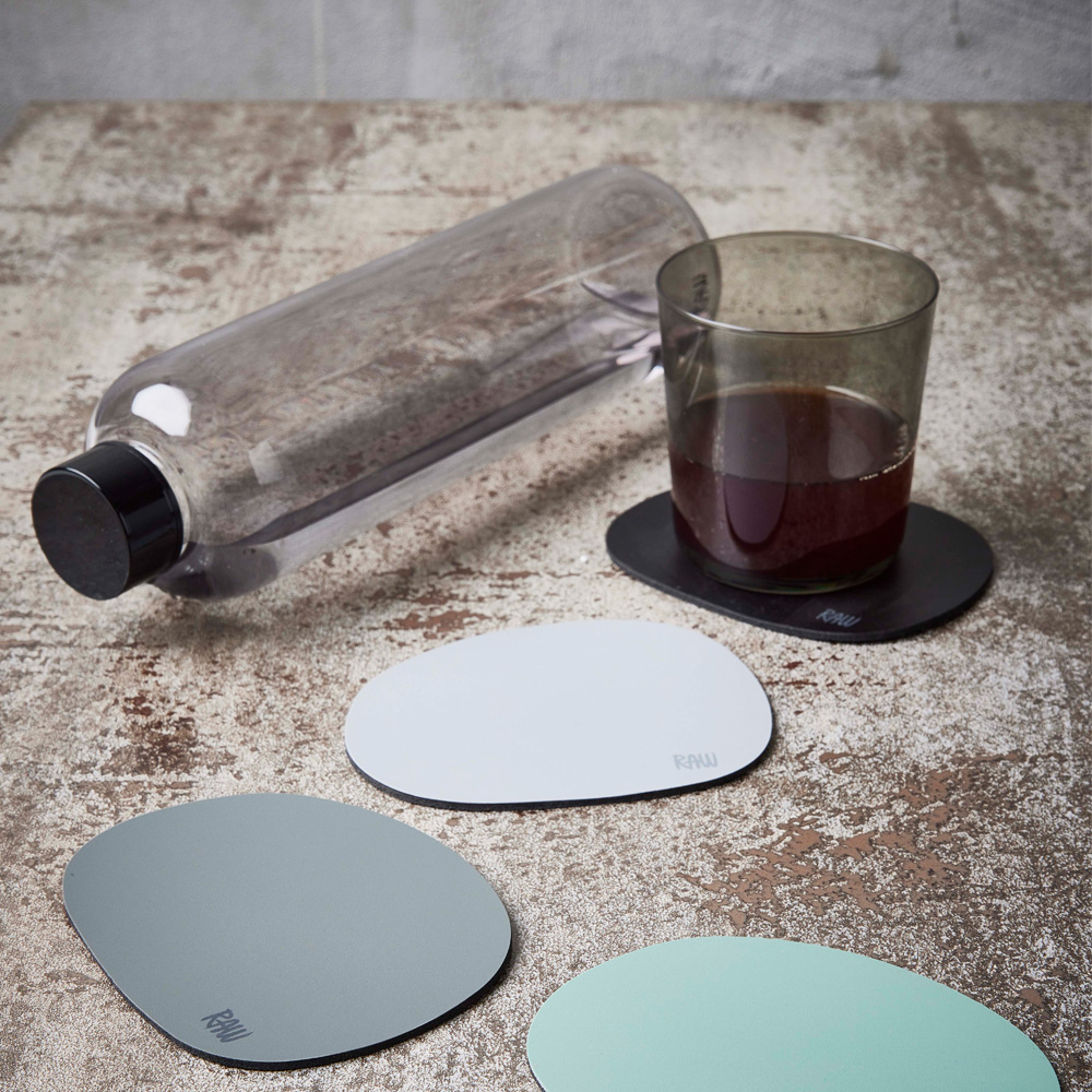 RAW Silikon Glasunderlägg 12,2x10 cm 6-pack Ljusgrå