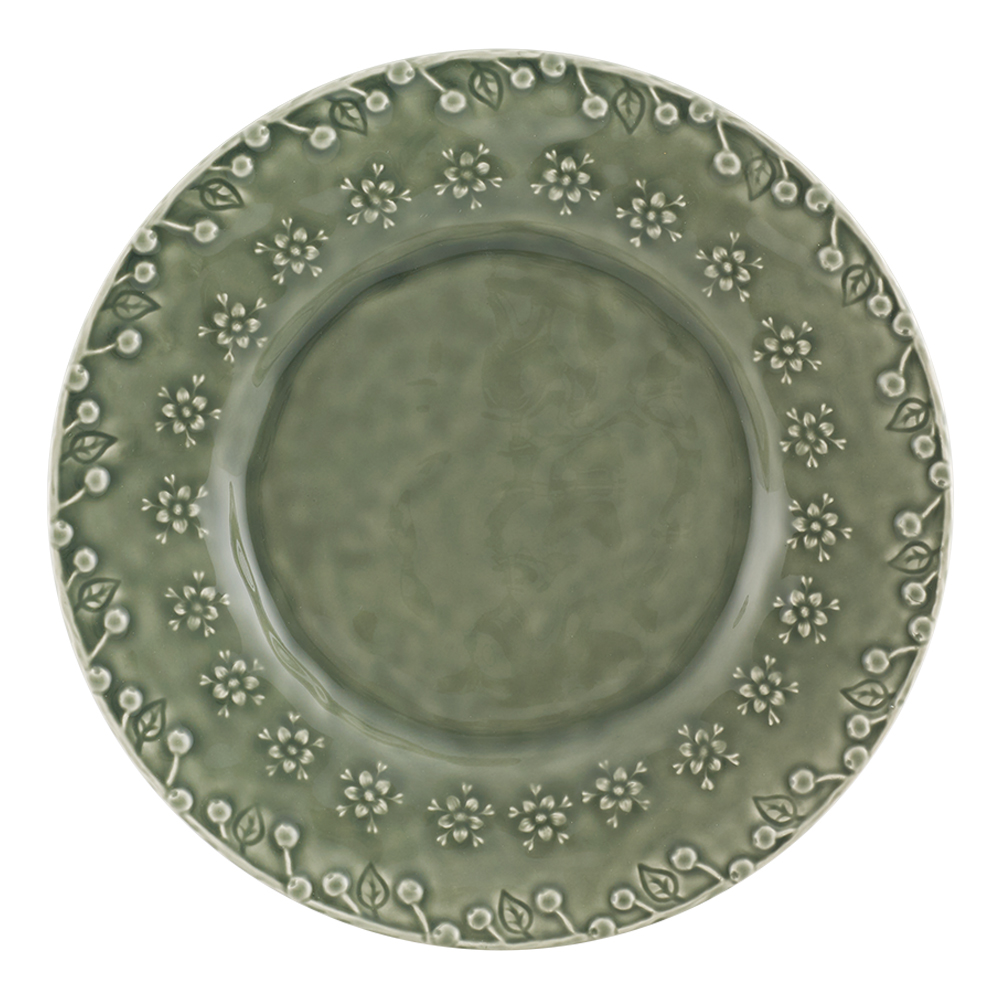Flora Desserttallrik 23 cm Grön