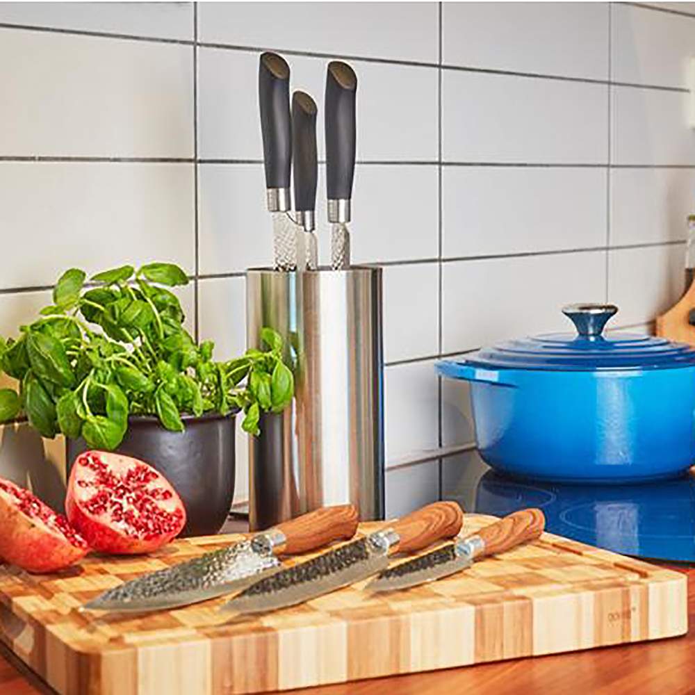 Universal Knivblock 22,5 cm borstad Stål