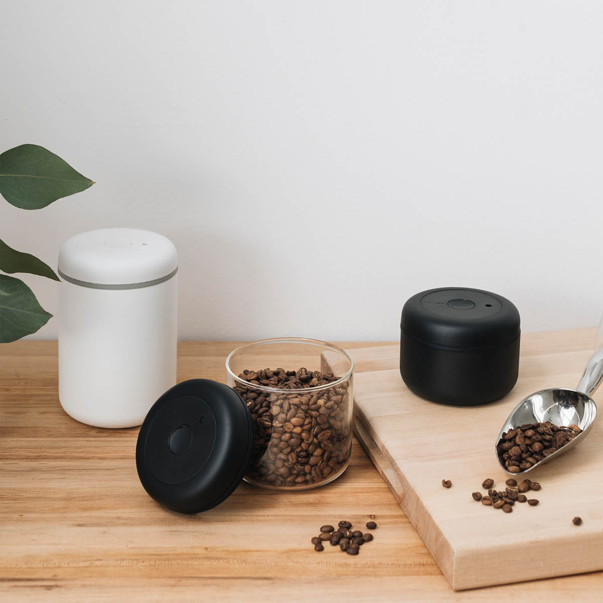 Atmos Vakuum Förvaringsburk 1,2 L Vit