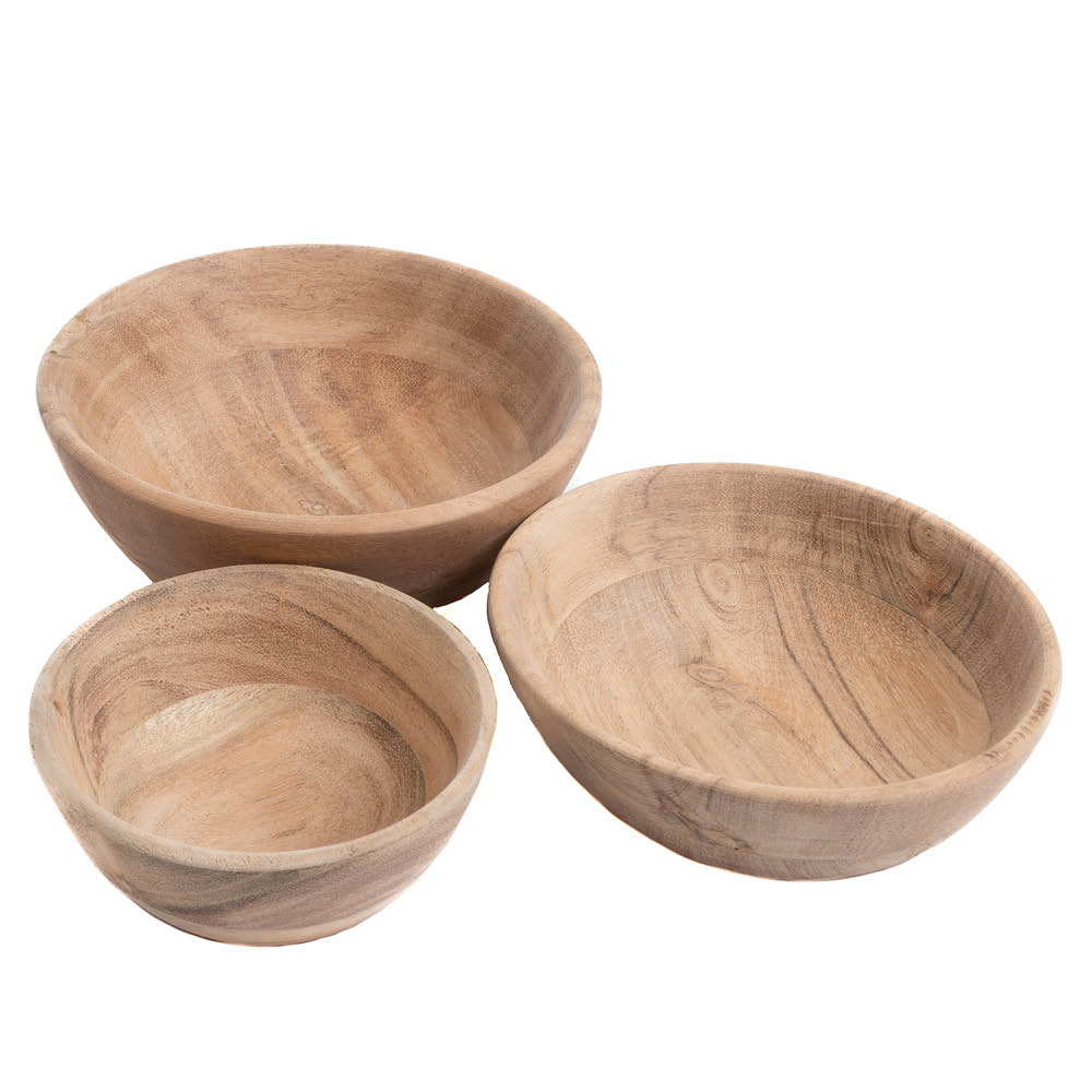 Sögne Skål Set 3 delar Akaciaträ