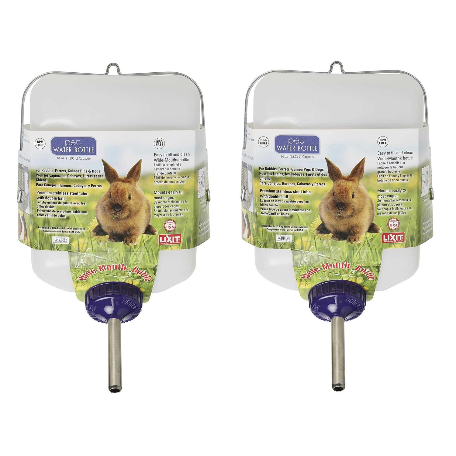 Lixit Wide Mouth Rabbit Water Bottle Ruruana