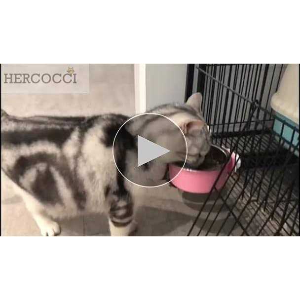 Hercocci Dog Crate Bowl, Removable Stainless Steel Pet Kennel Cage