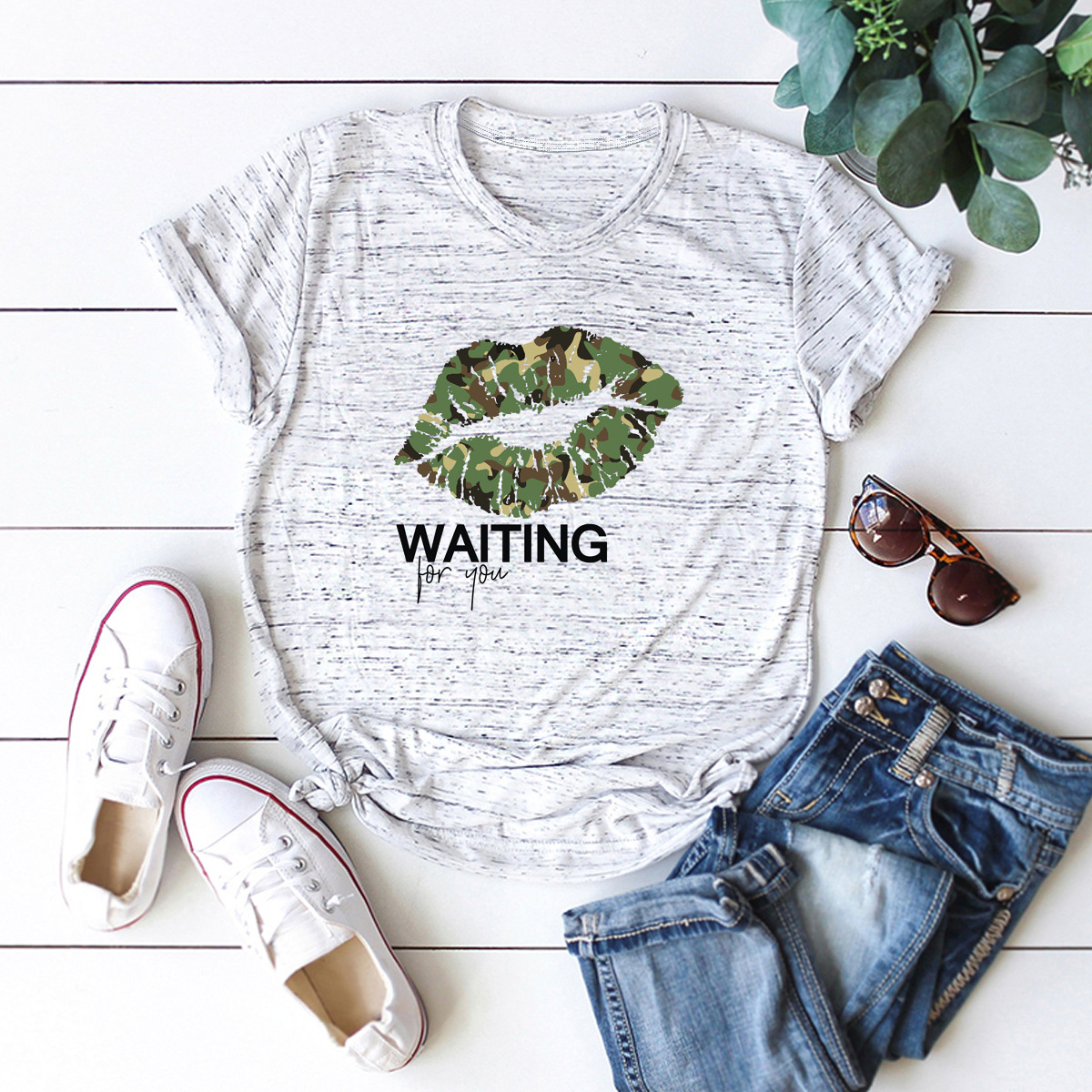 Women's Short Sleeve Printing Casual Fashion Printing
