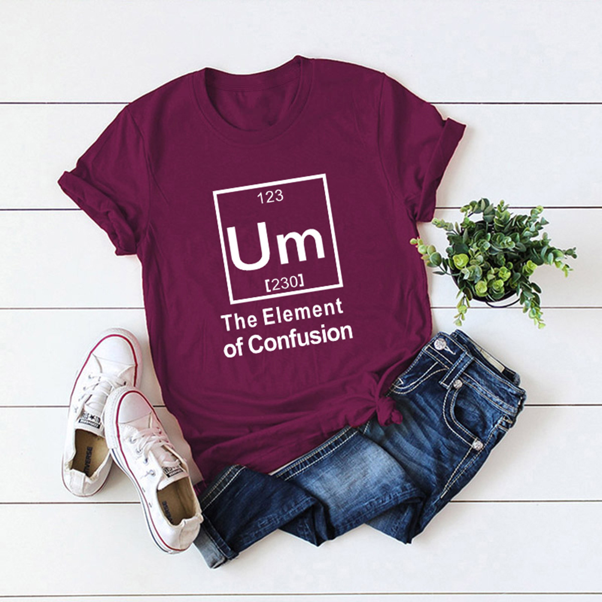 Fashion Letter Round Neck Print T-shirt