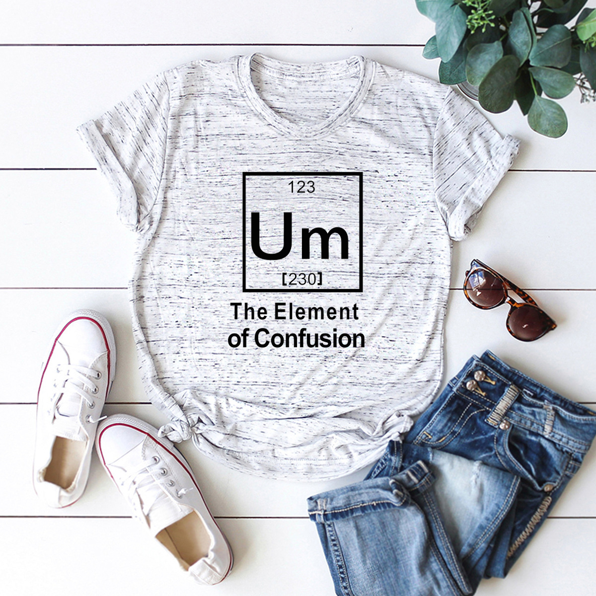 Fashion Letter Round Neck Print T-shirt