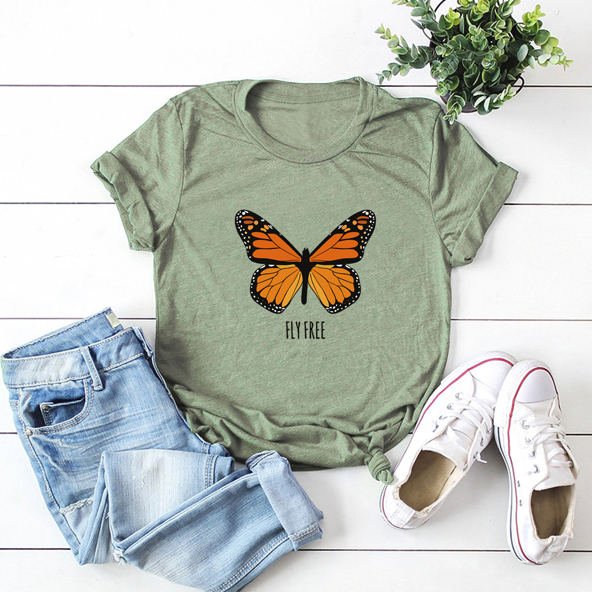 Women's Short Sleeve Printing Casual Fashion Printing