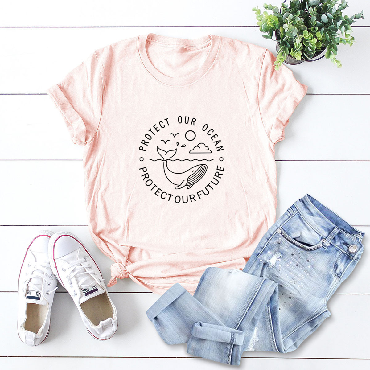 Women's Short Sleeve Printing Casual Fashion Printing
