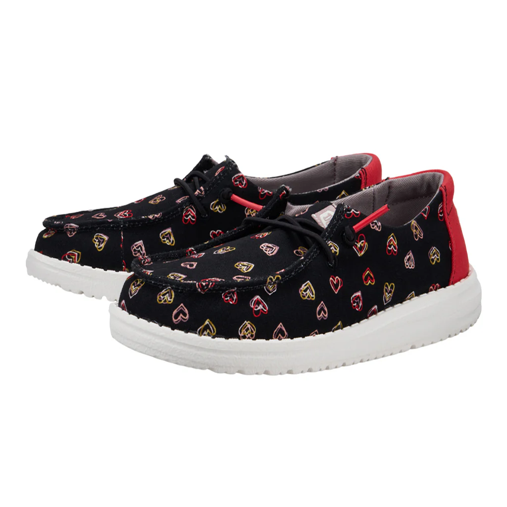 Wendy Toddler Double Hearts - Black