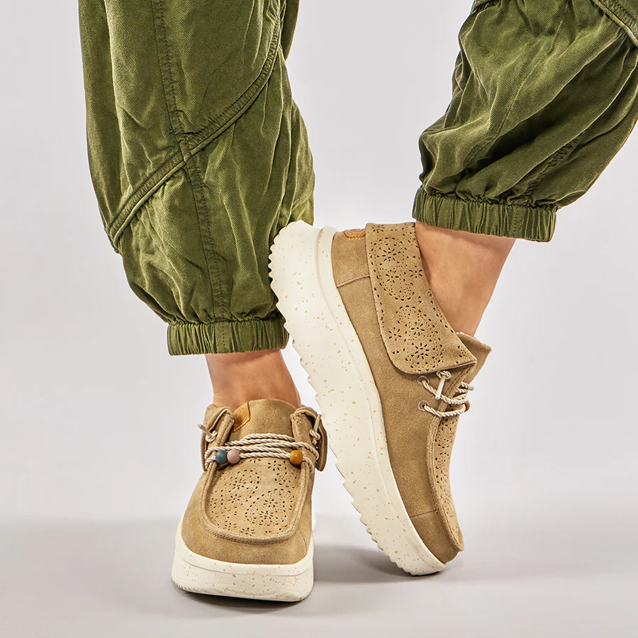 Wendy Peak Fold Boot Suede - Tan