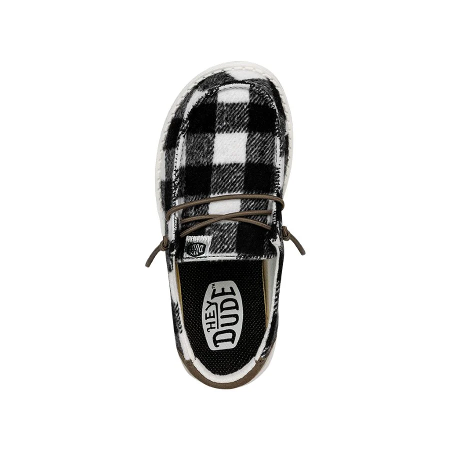 Wendy Youth Buffalo Plaid - White and Black Plaid