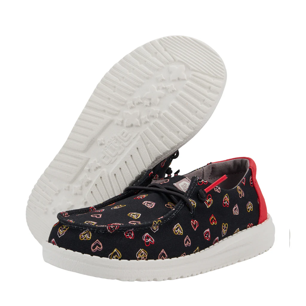 Wendy Toddler Double Hearts - Black