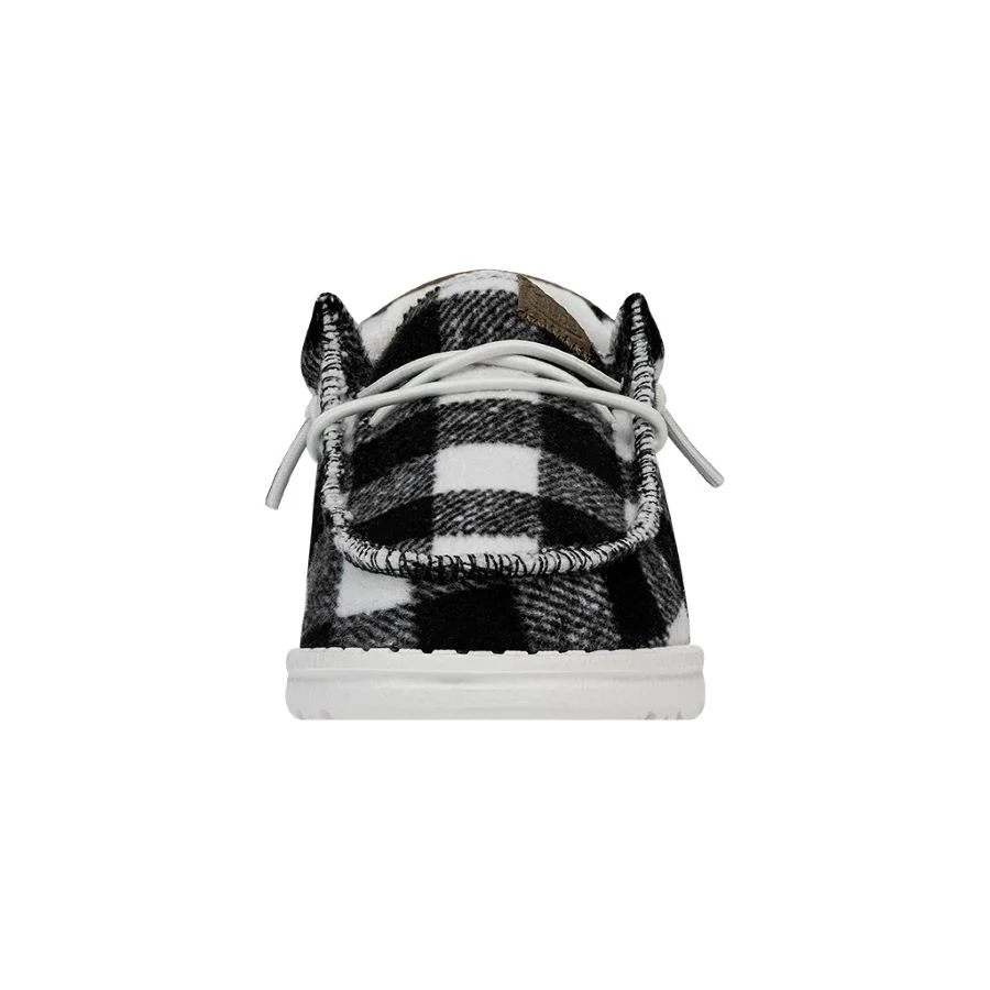 Wally Youth Buffalo Plaid - White and Black Plaid