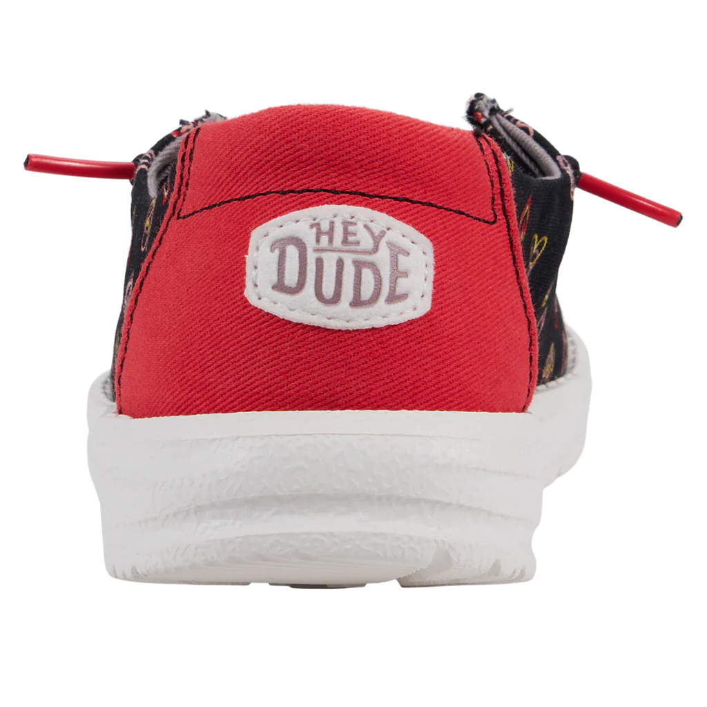 Wendy Toddler Double Hearts - Black