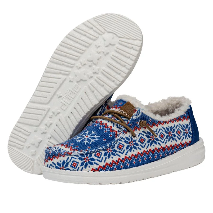 Wendy Youth Ugly Sweater Snow Day Hey - Holiday Blue