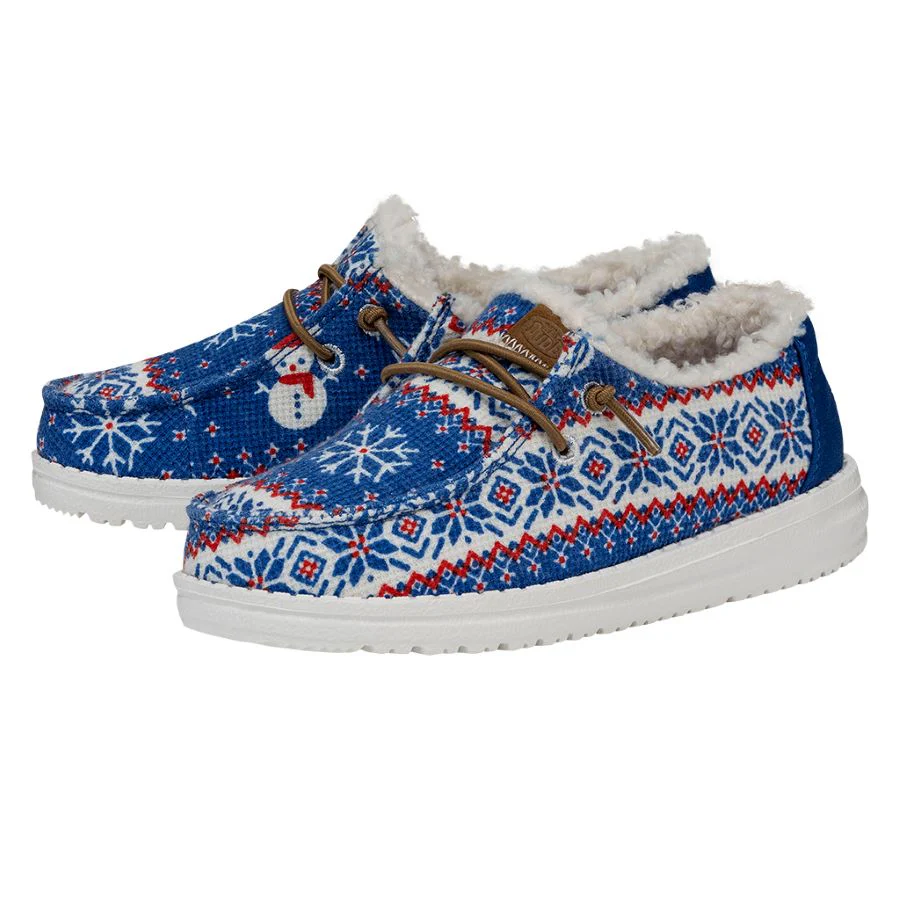 Wendy Youth Ugly Sweater Snow Day Hey - Holiday Blue