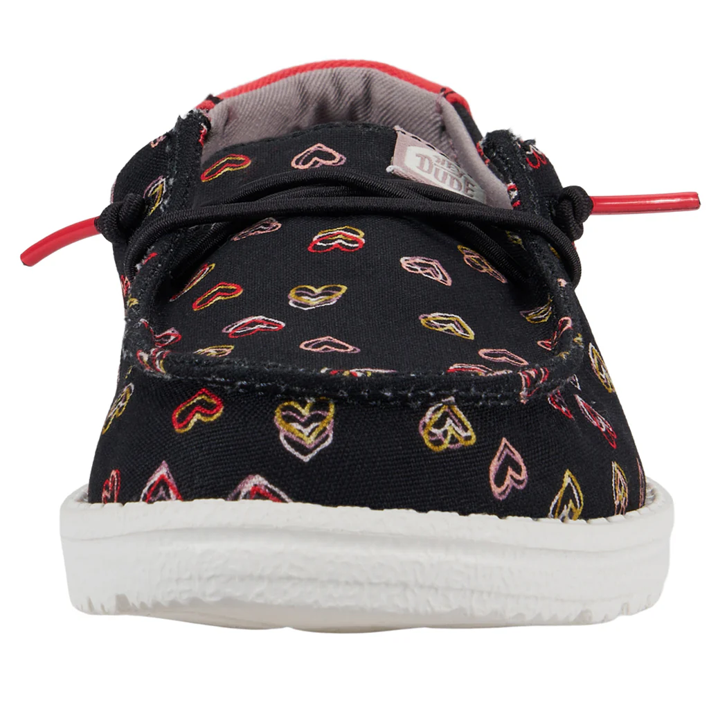 Wendy Toddler Double Hearts - Black