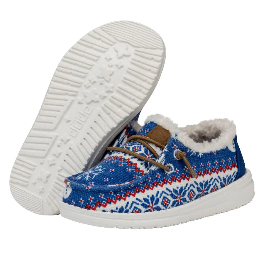 Wendy Toddler Ugly Sweater Snow Day Hey - Holiday Blue