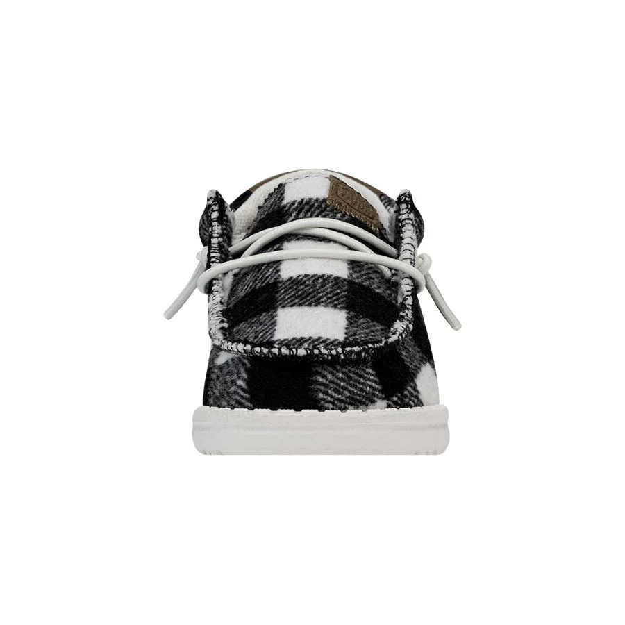 Wally Toddler Buffalo Plaid - White and Black Plaid