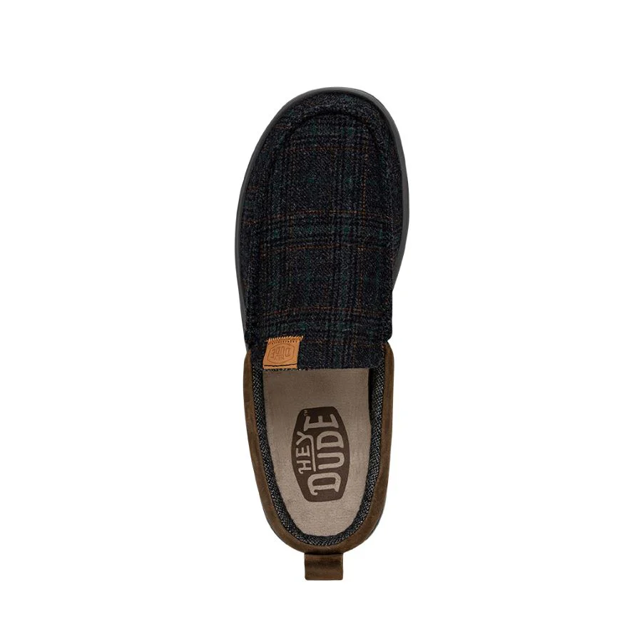 Wally Grip Moc Wool - Navy Plaid