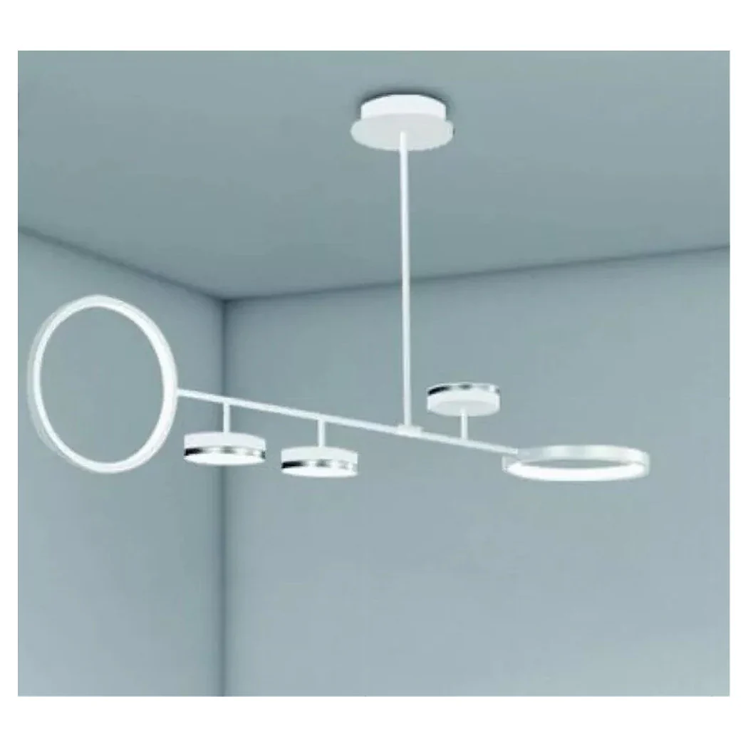 Lámpara de suspensión de 37W LED con 5 círculos Lámpara horizontal Luz blanca Luz natural 71330