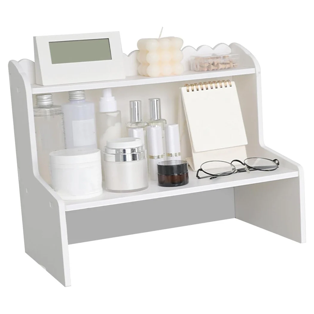 Mesa de madera Mostrar estante multicapa para organizador cosméticos