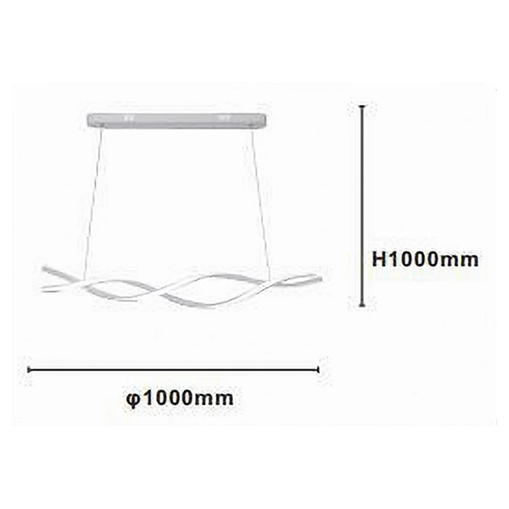 Colgante de luz Chandelier 3000K-6500K LED 48W Espiral blanco VORTICO HORIZONTAL 01134