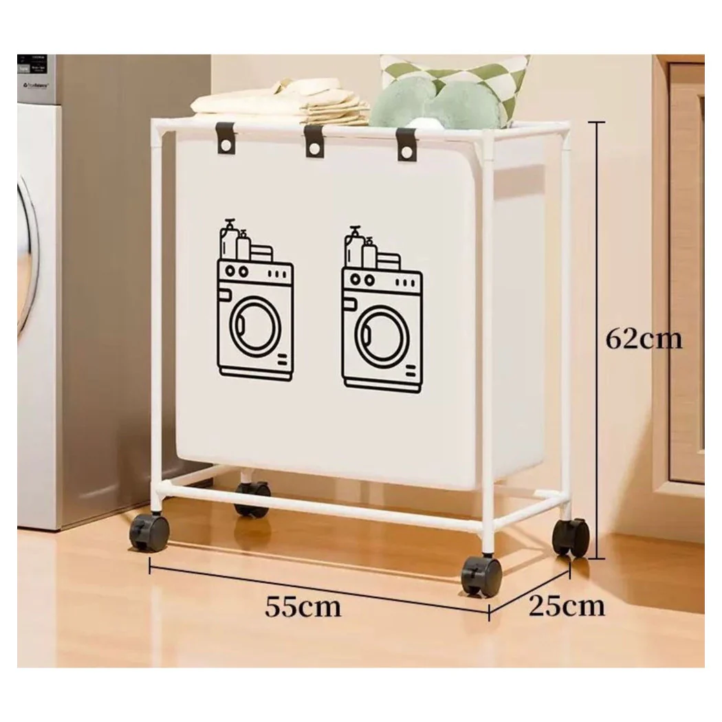 Cesta de lavandería para lavandería con compartimentos Organiza telas de ropa