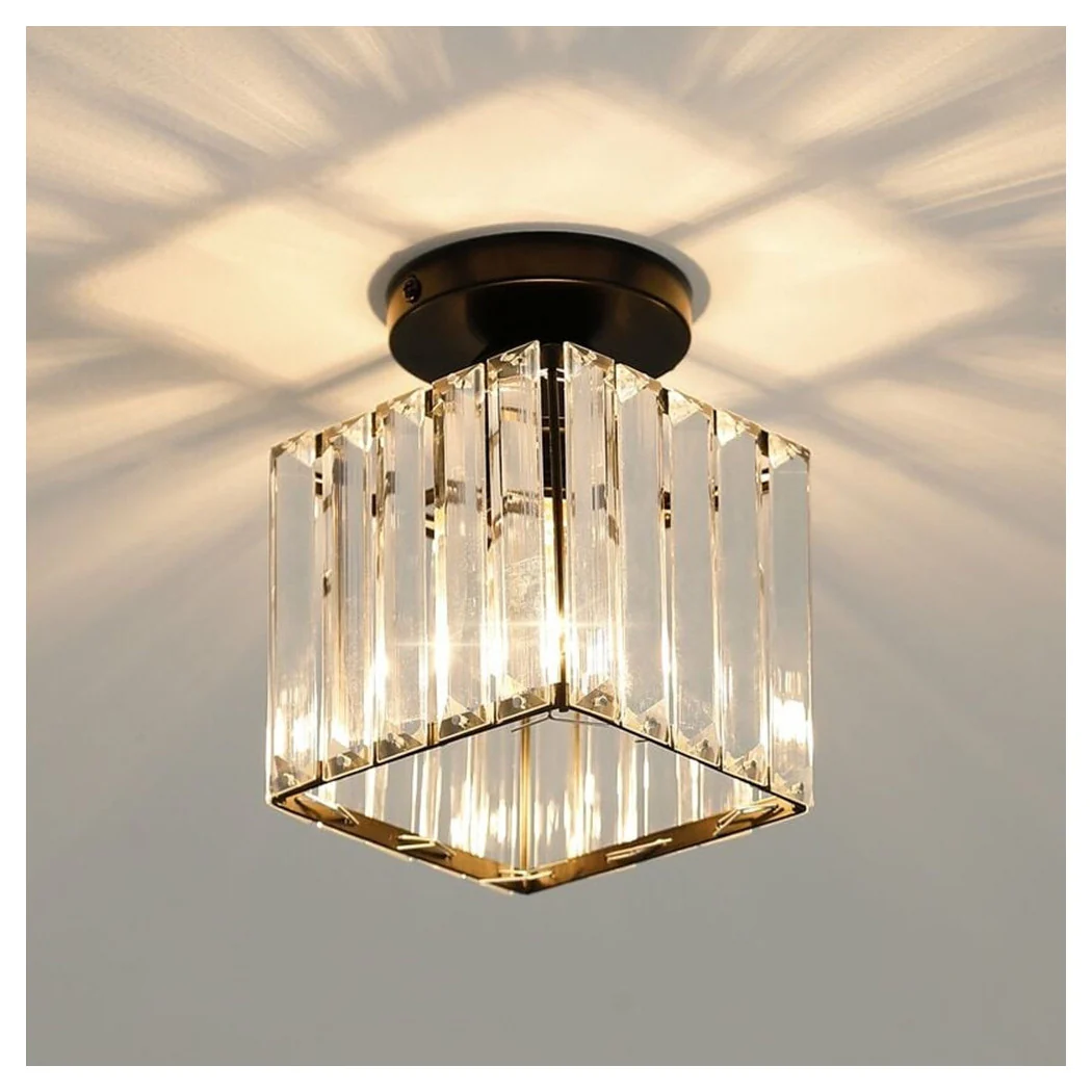 Techo Techo Cubo Cube Cubo Negro E27 Ataque en Crystal Elegant Design