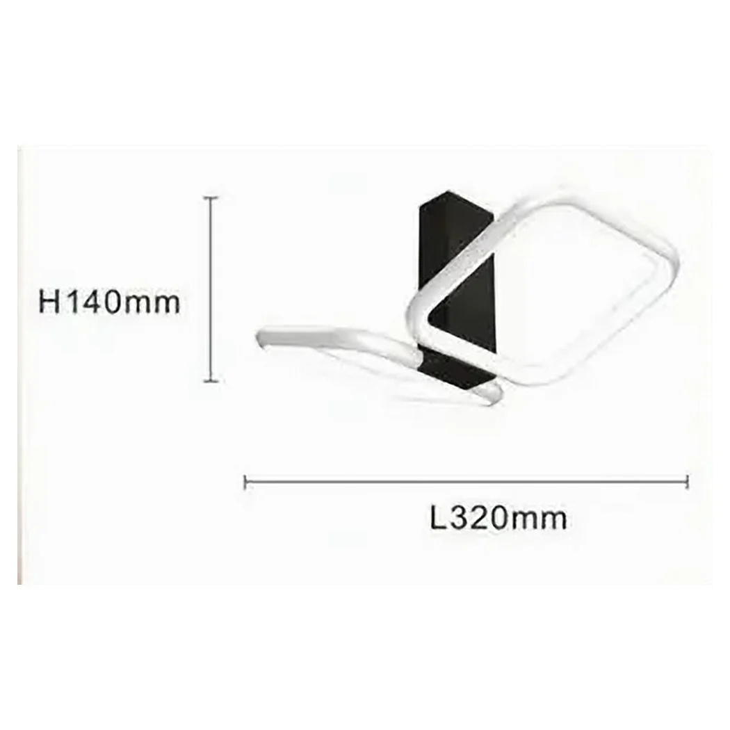 20W LED Techo LED 2 Cuadrados Diseño Blanco Lámpara de techo moderna 50568
