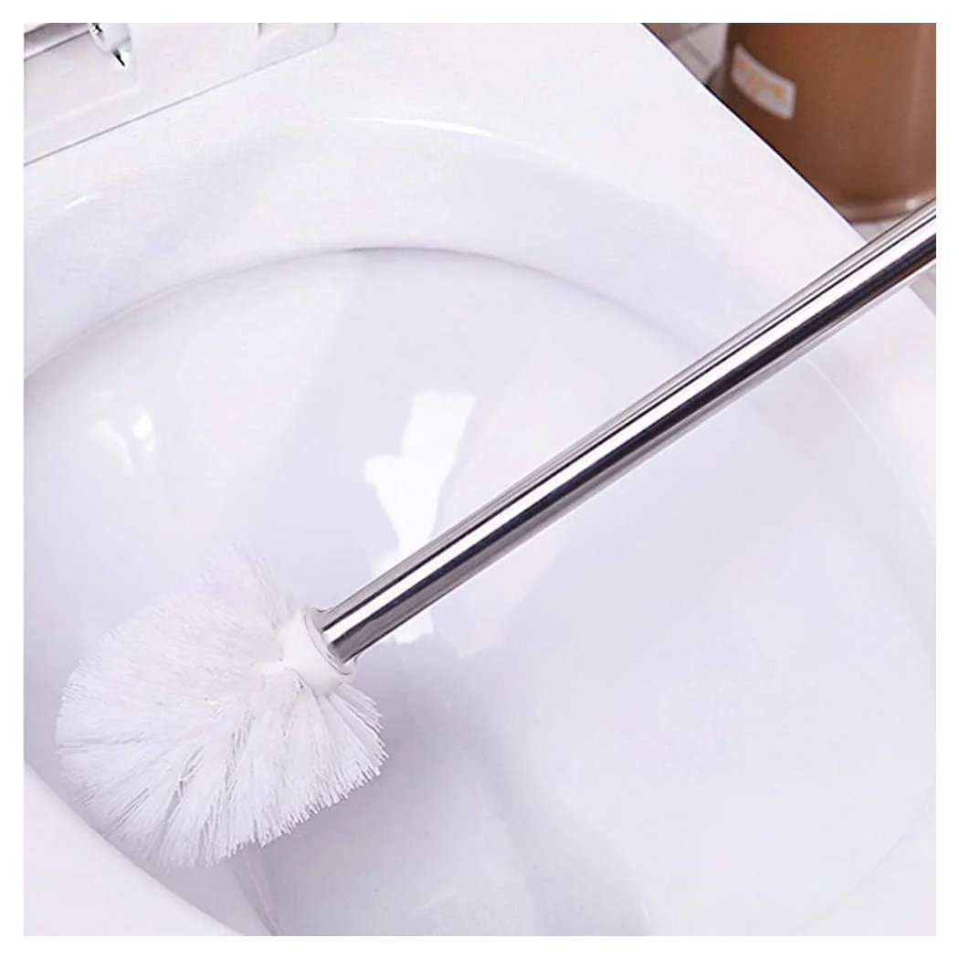 Cabeza redonda para baño WC Cepillo de repuesto Limpieza de limpieza de baño blanco 10cm 79825