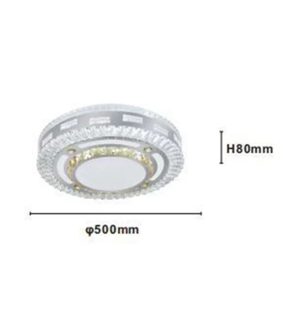 Luz de techo LED 35W 3 cuadrado blanco Negro Lámpara de techo de lámpara de negro 70821