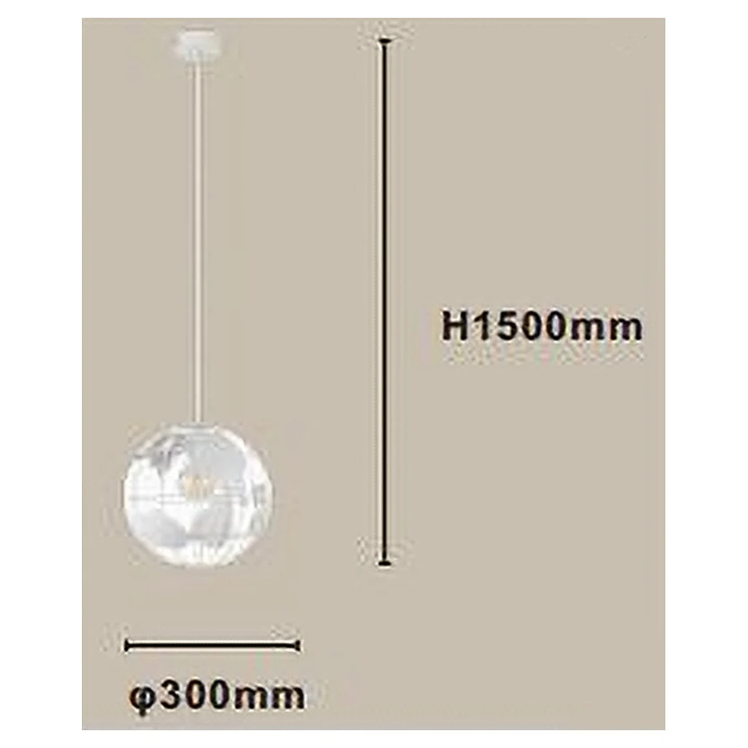 Araña de suspensión E27 Pared Metal blanco Esfera Globo Suspendido 33931