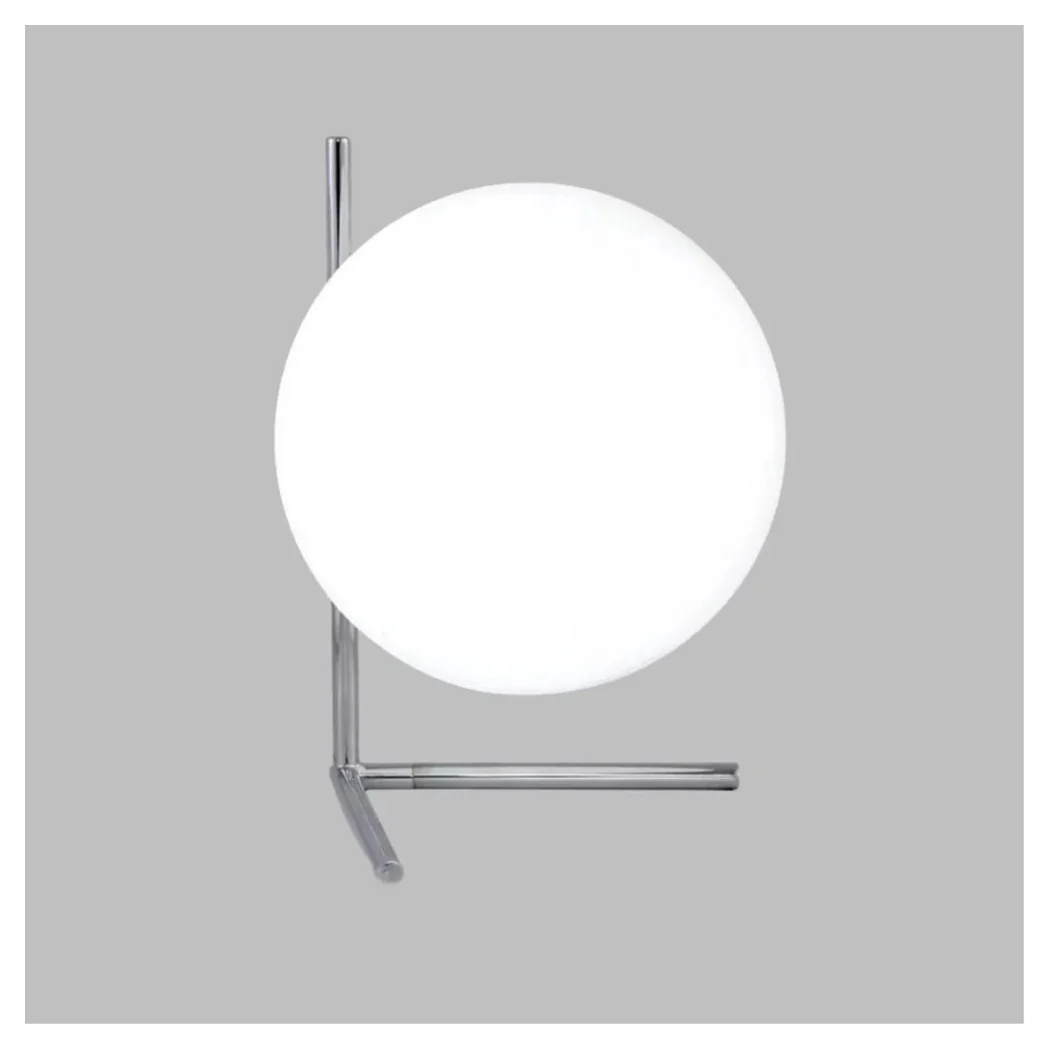 Lámpara de mesa Rama de escritorio con esfera de cristal Luz E27 Lámpara de plata 33887