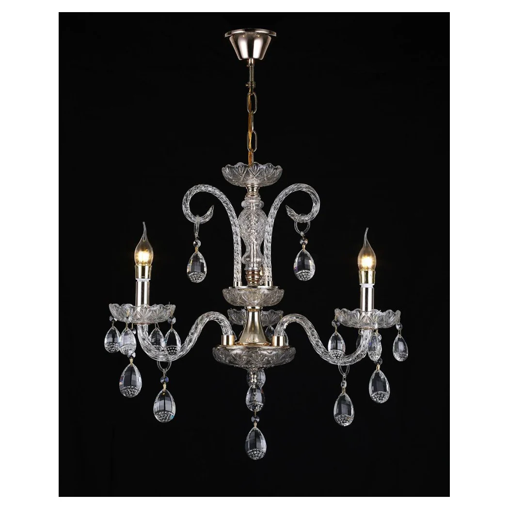 3-arm chandelier classic suspended baroque empire lamp crystals 92471