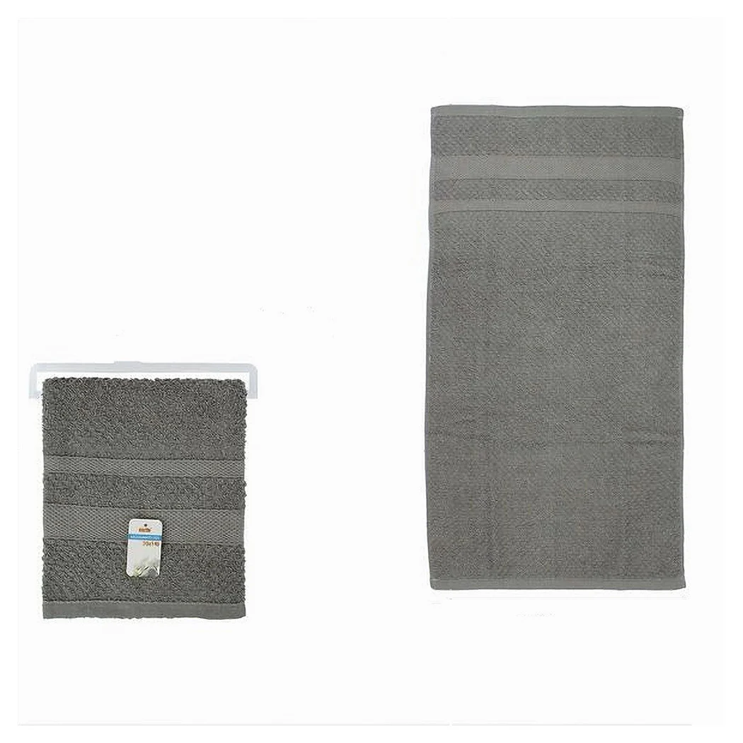 Toalla de baño Tela de algodón suave 70 x 140 cm 410gr gris 79501