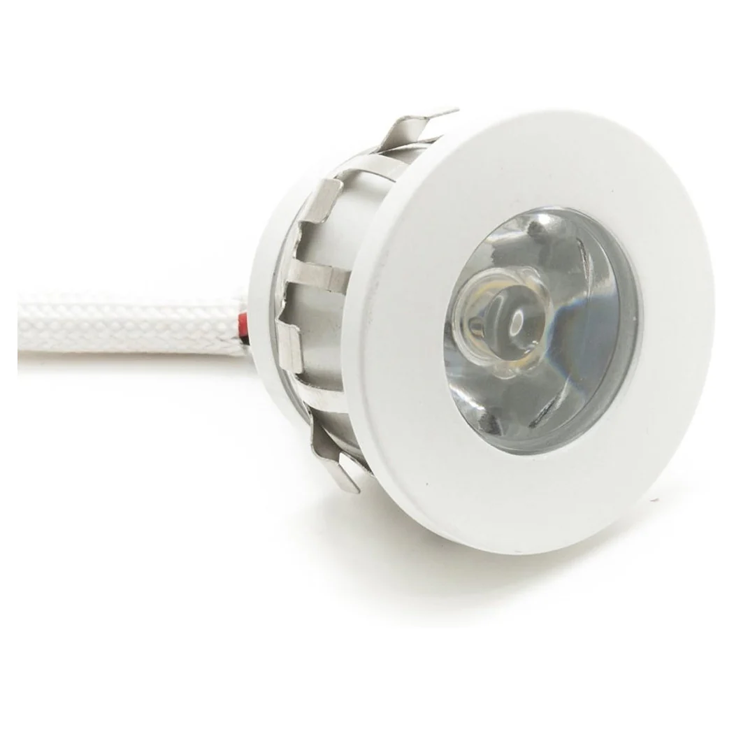 LED FARETTO INCASSO 1 WATT BIANCO PUNTO LUCE SEGNAPASSI LUCE ROSSA CON DRIVER