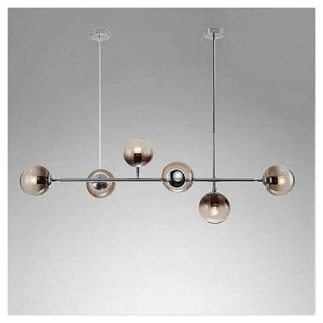 Araña de suspensión 6 Esferas E27 Ataque en Lámpara de Metal de Vidrio 71652