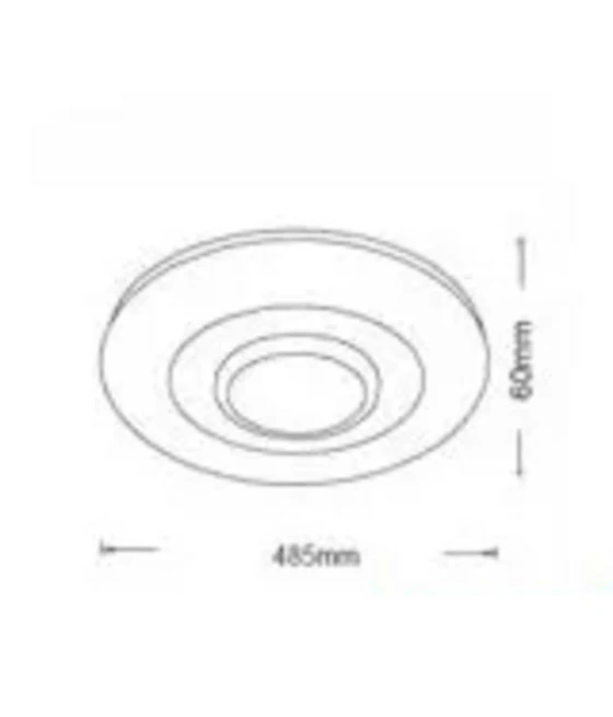 PLAFONIERA CON CENTRAL CRISTAL MODERN 40CM 50W LED LUCES 6500K 80404