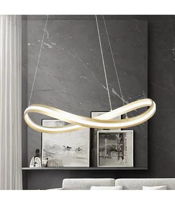 Círculo de araña de suspensión LED 20W con control remoto Blanco moderno 71071