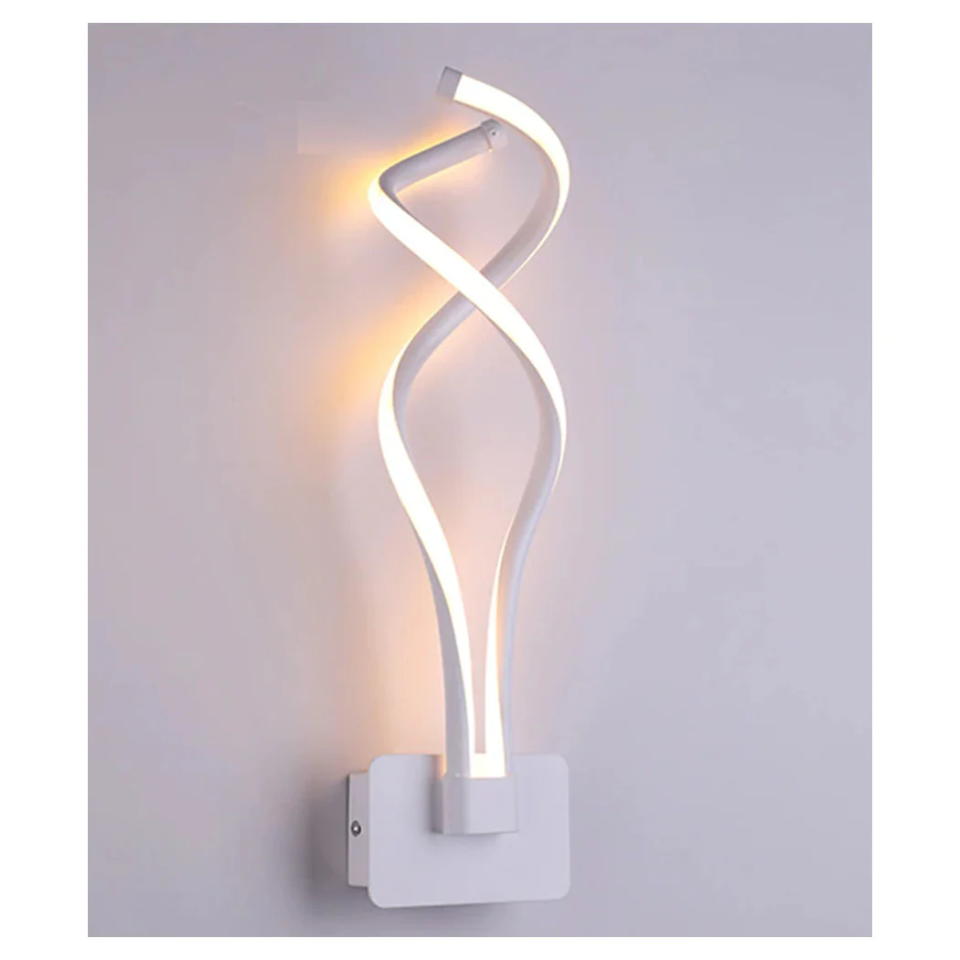 APLIQUE LED DE PARETE 18W MODERN INTRECCIATE BIANCO LAMPADA LUCE NATURALE 00107