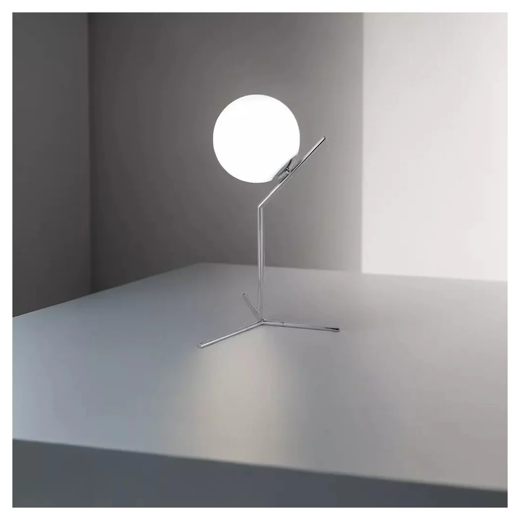Lámpara de escritorio de rama con esfera E27 plateado luz brillante Minimal Mesa LED 10236