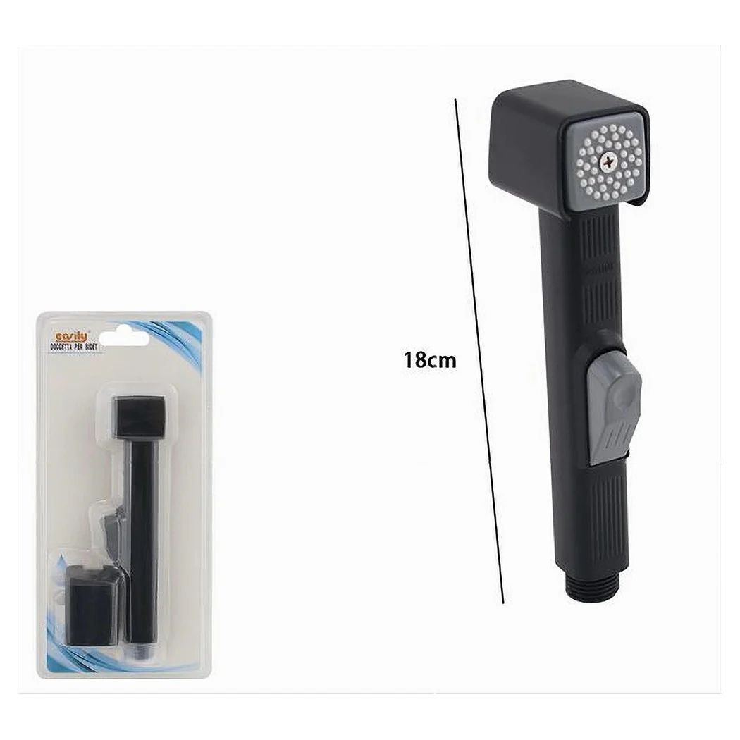 Pulverizador Ducha para bidé inodoro shatta shattaf limpieza 18 cm negro callcrato 87550