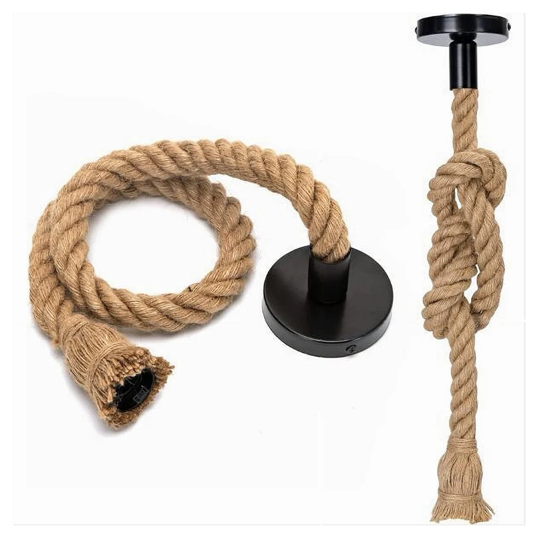 Tenedor de la lámpara de la cuerda del cáñamo de la araña del colgante de 1.5mt E27 436653