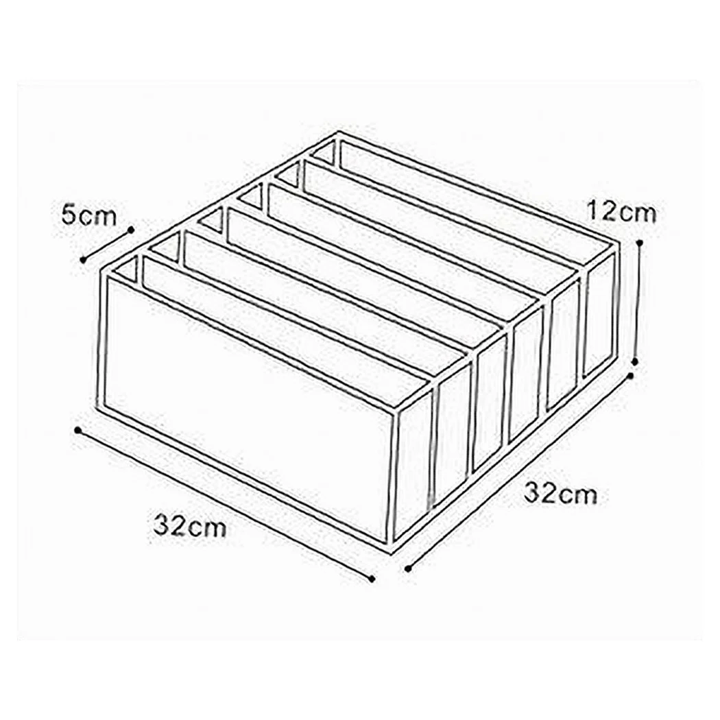 Organizador para el vestuario 6 compartimentos en la venta de ropa interior de tela 59977