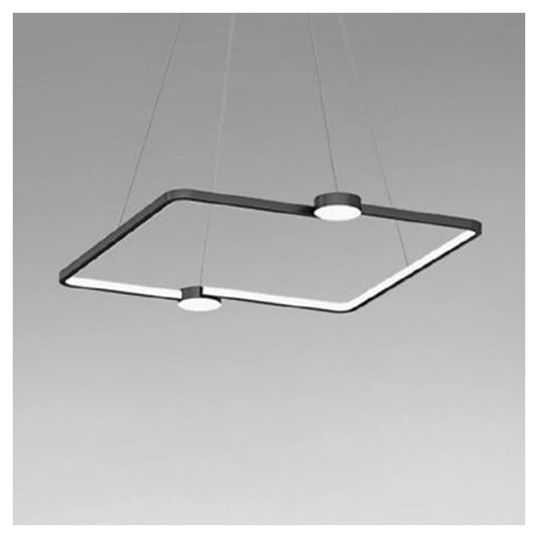 Colgante LED araña 30W cuadrada con diseño remoto de diseño negro moderno 71187
