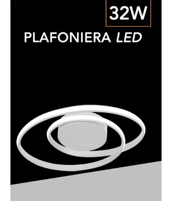 18500K Luz colgante araña LED 18W disco placa placa blanco negro redondo 33184