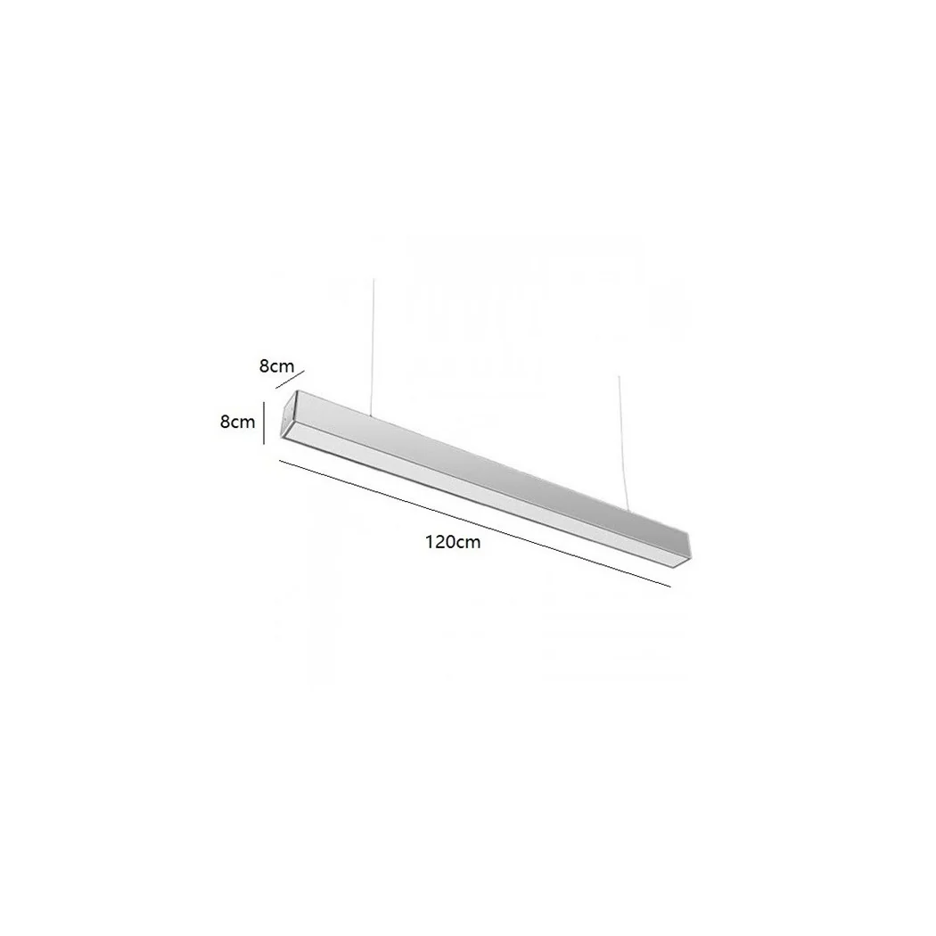 Luz de techo de 40W 120 cm con plateado de aluminio colgante de aluminio iluminación ligera 4000k 00657