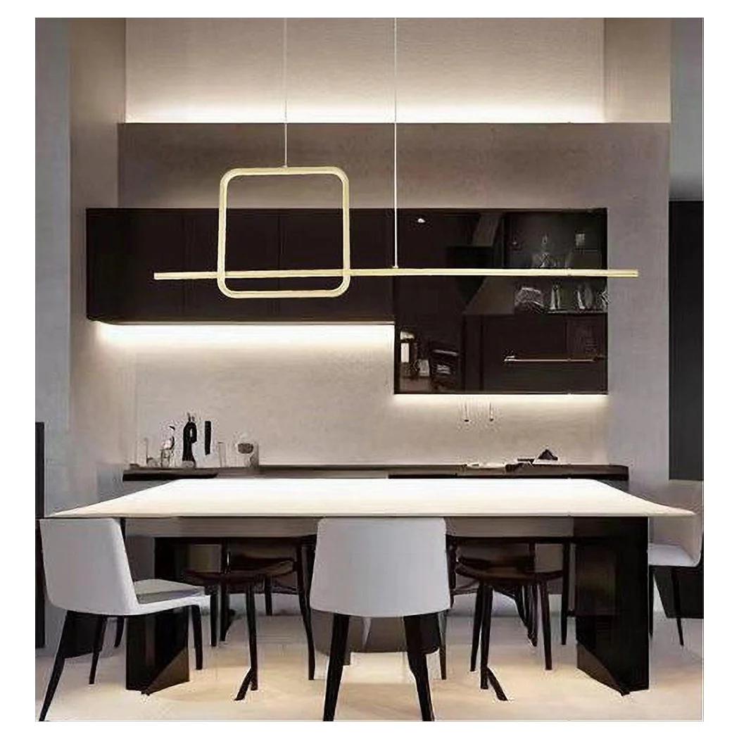Suspensión LED araña 48W diseño cuadrado línea de oro IP20 COCINA LIGHT 6500K 33528